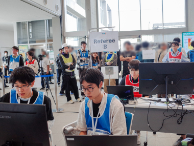 シミュレーション災害チャレンジ競技風景