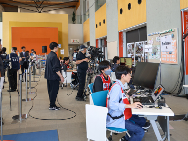 シミュレーション災害チャレンジ競技風景